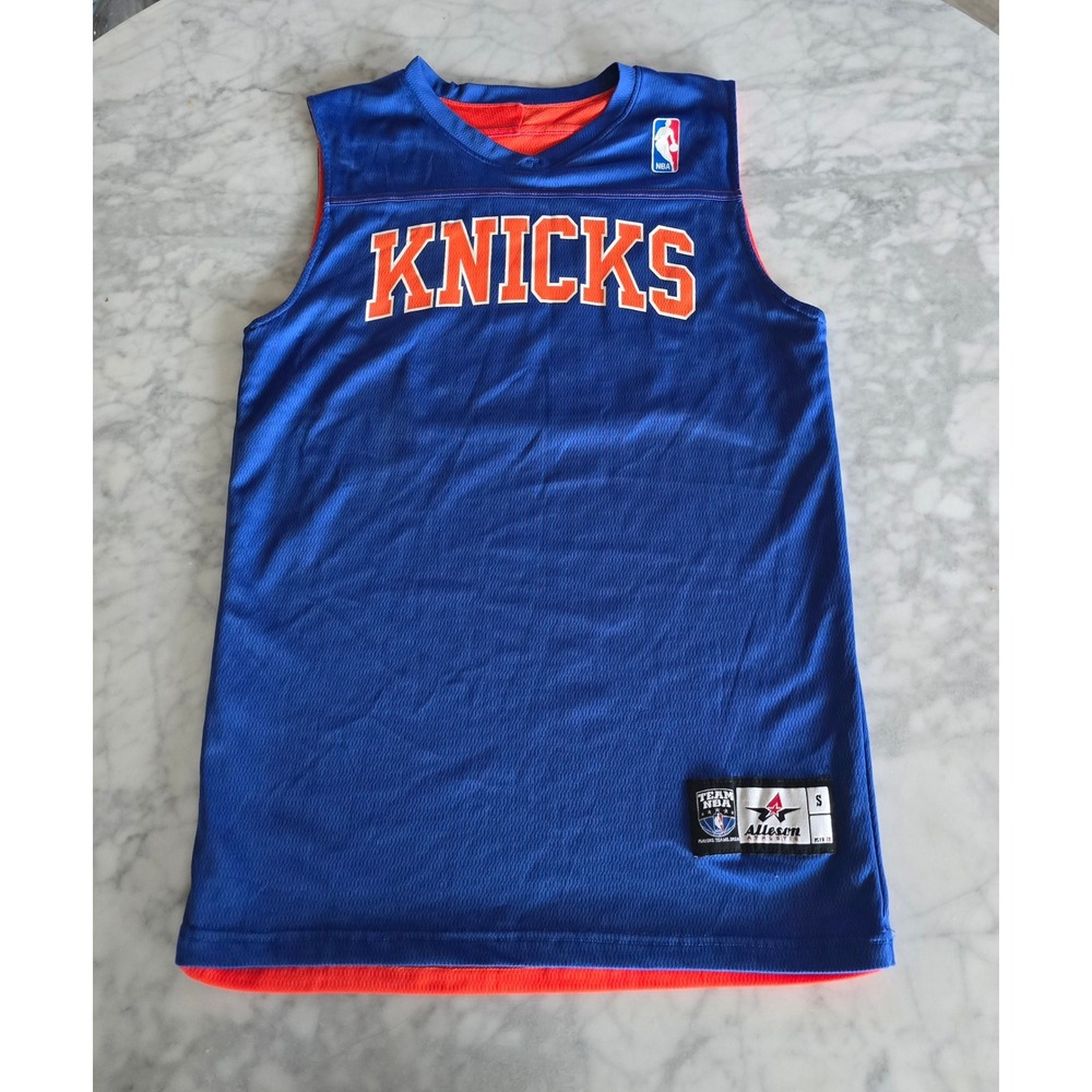 Alleson Athletic New York Knicks Reversible Jersey Kids Small Blue Orange 34